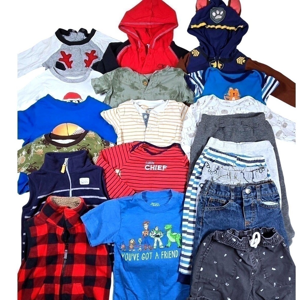EUC Huge Lot Baby Boy Bundle Fall-Wintter Clothing 15 Pc Sz 24M-2T